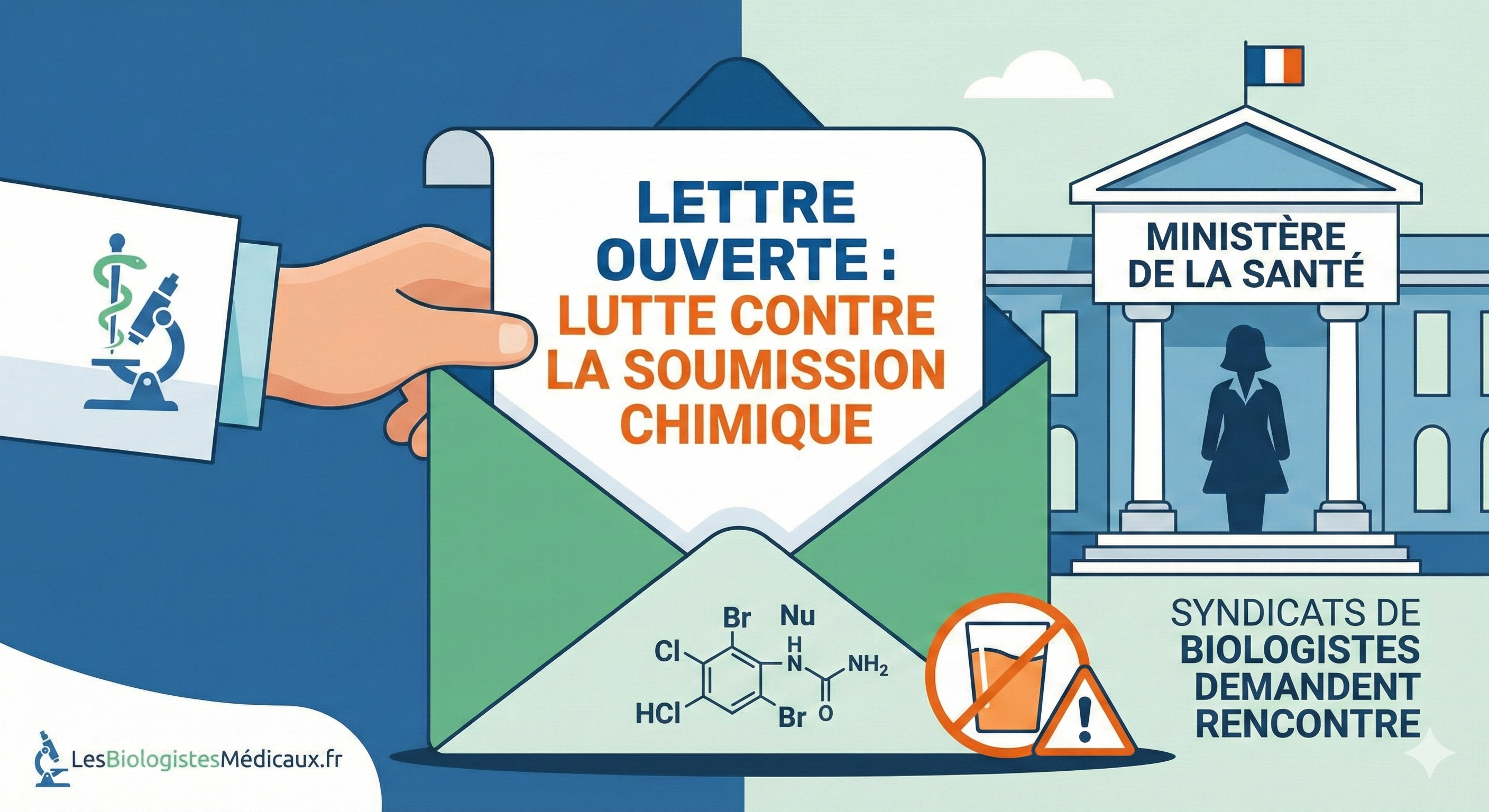 Soumission chimique : courrier à la Ministre de la Santé